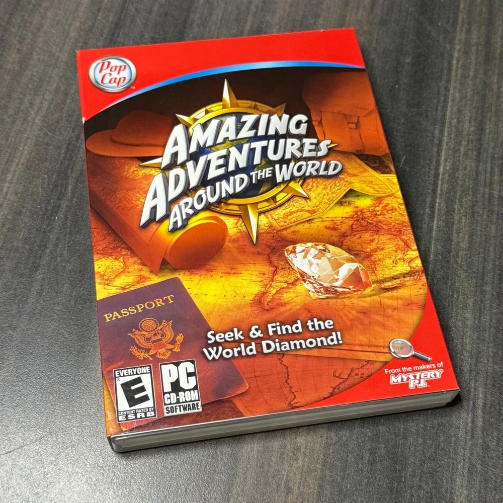 Amazing Adventures Around the World PopCap PC CD-ROM Hidden Object Puzzle Game